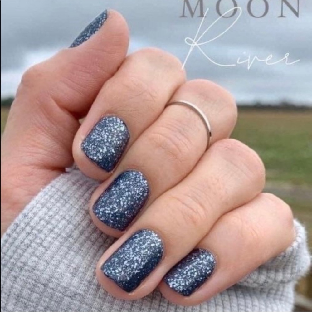 *Retired* Color Street: Moon River | Gray Blue Glitter Sparkle Fall Winter - Picture 5 of 11